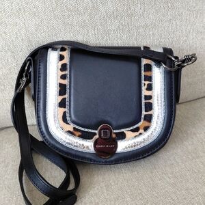 Longchamp Black Leather Crossbody Bag